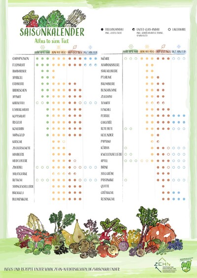 Saisonkalender - © ZEHN Saisonkalender